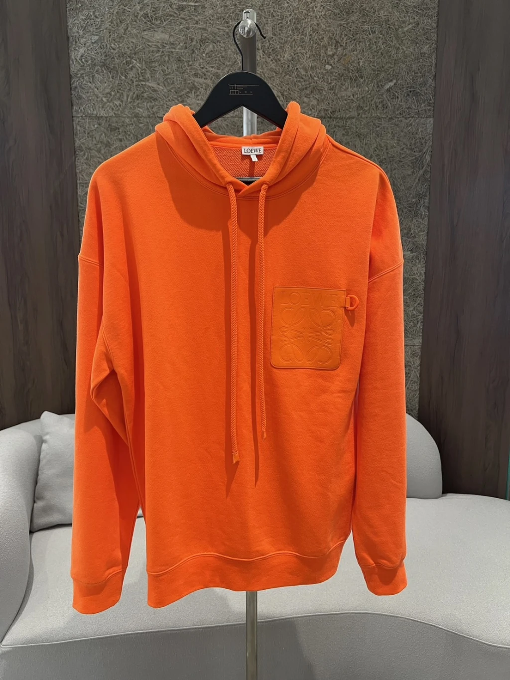 Loewe 壓紋LOGO 帽T 橘