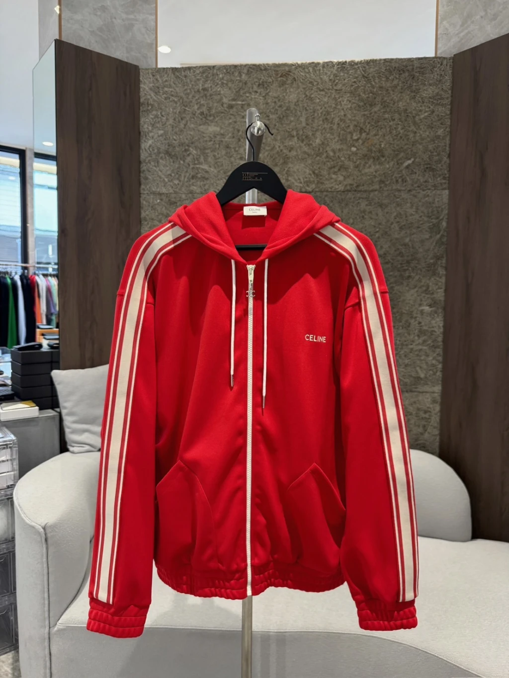 Celine 連帽外套 紅