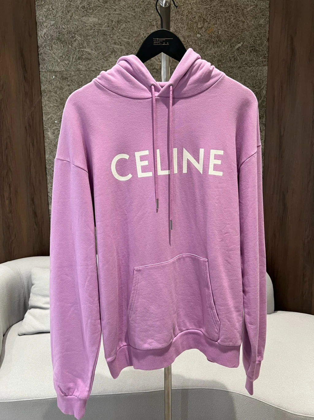 Celine 字母款 帽踢 粉紫