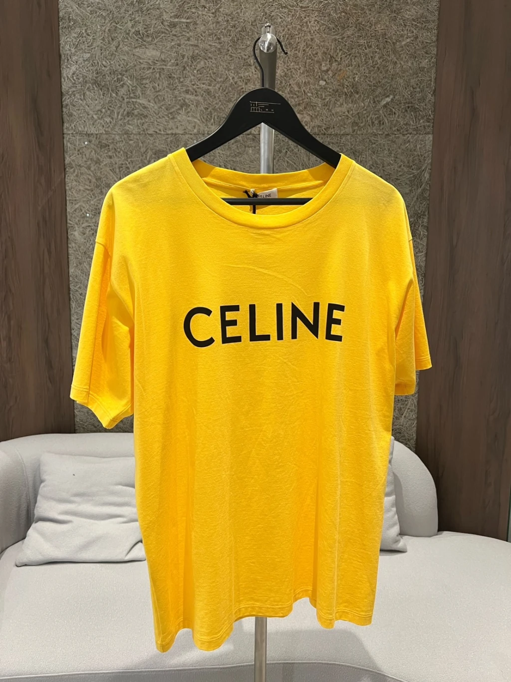Celine 字母款 短袖 黃