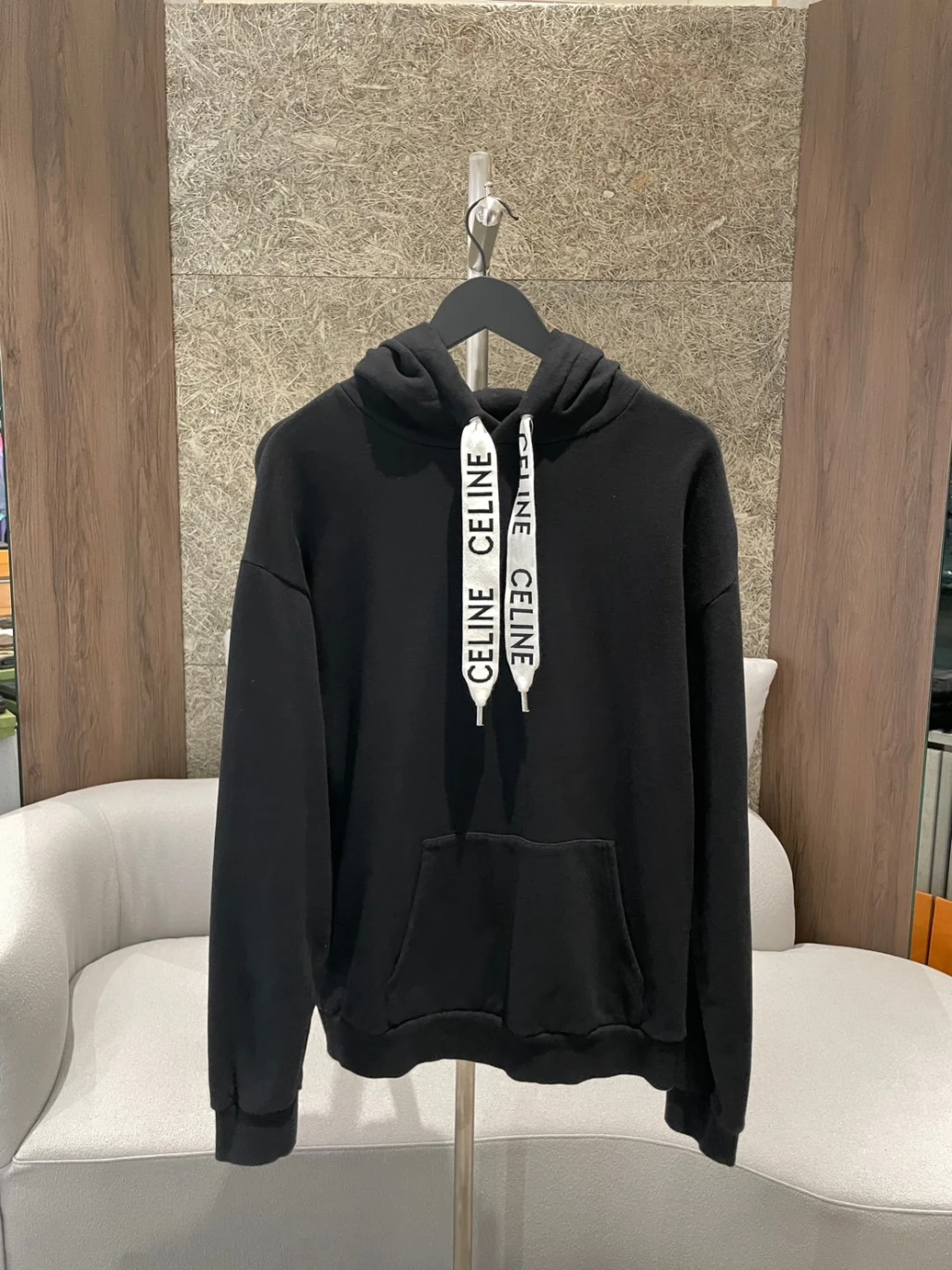 Celine 抽繩LOGO帽T