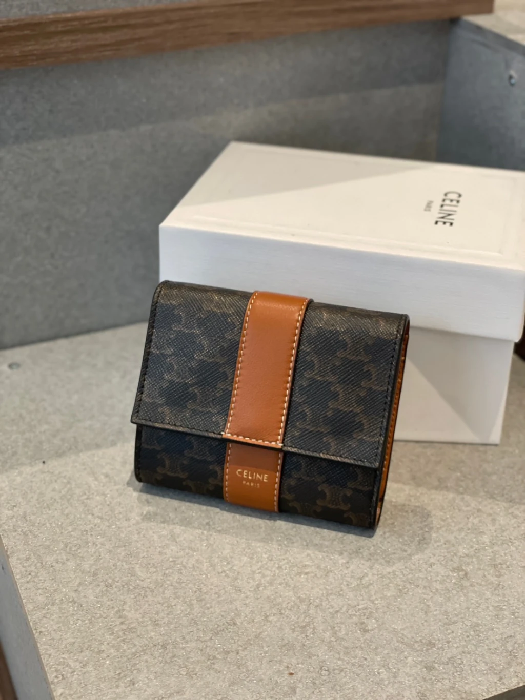 Celine 老花 三折短夾