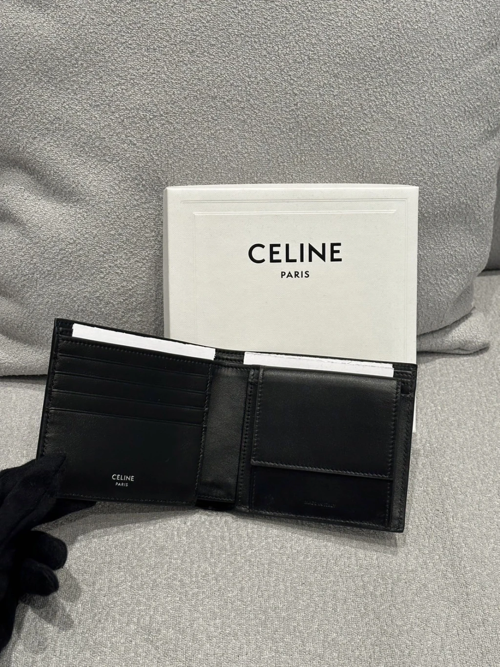 CELINE 字母logo 零錢袋短夾