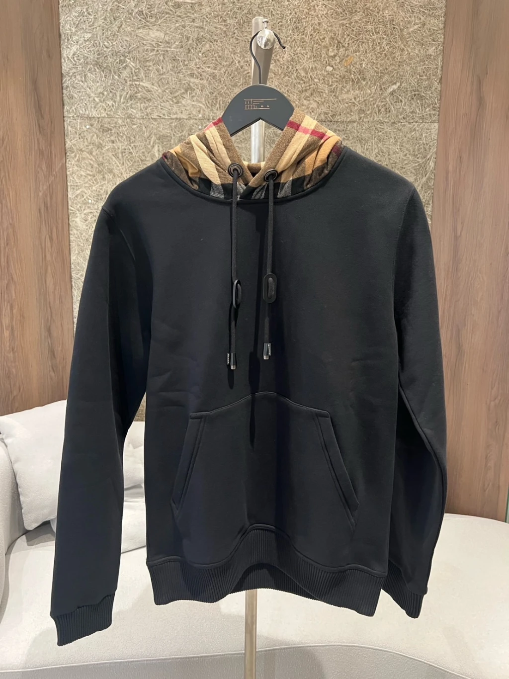 Burberry 格紋連帽 帽T