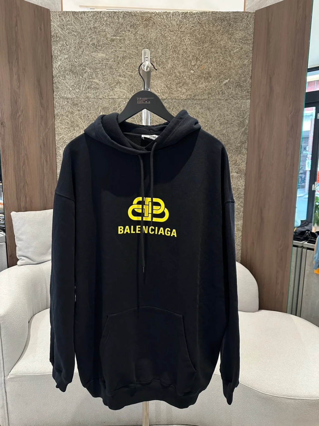 巴黎世家 黃色Logo 帽T