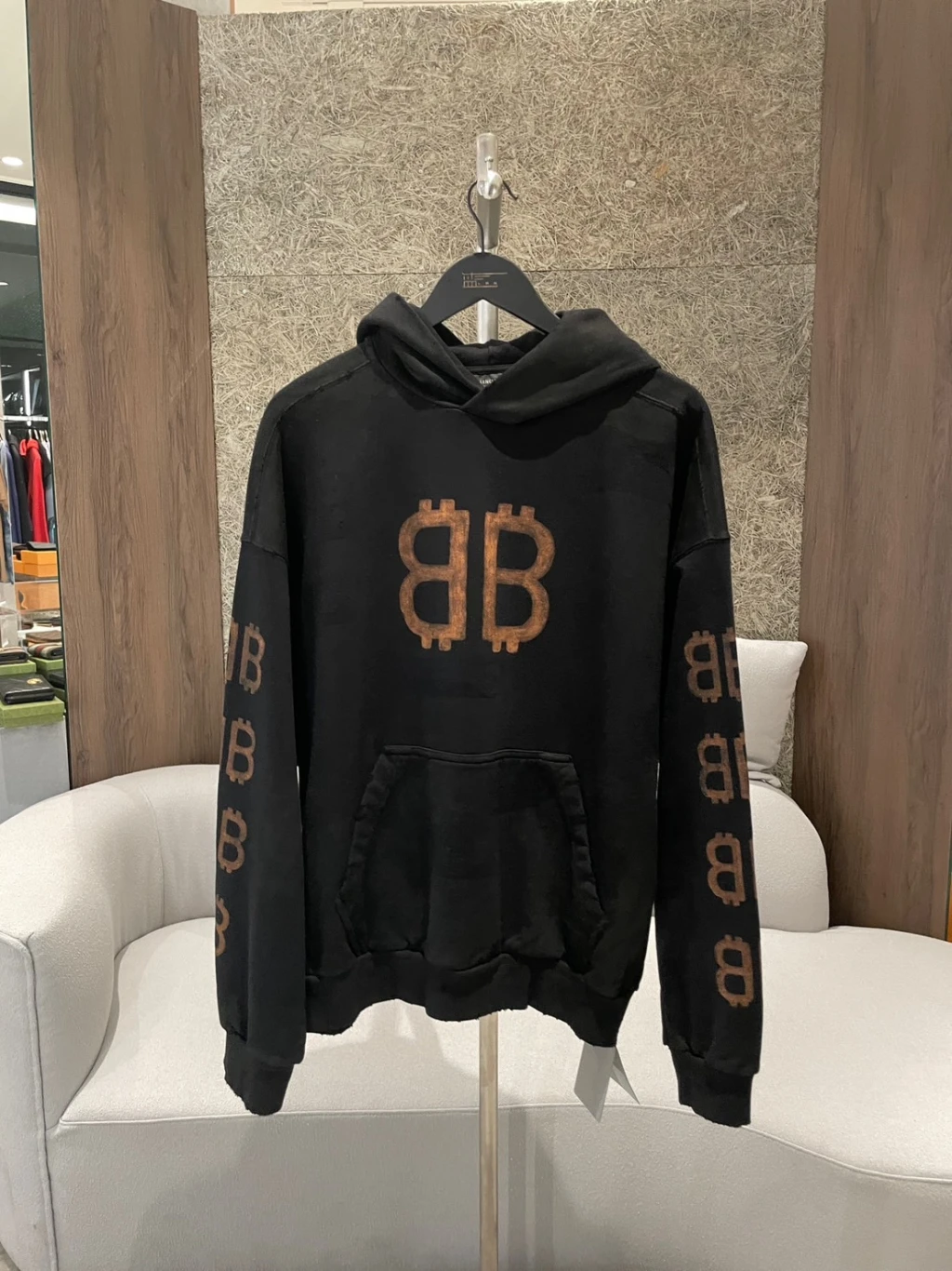 巴黎世家 仿舊 雙B帽T