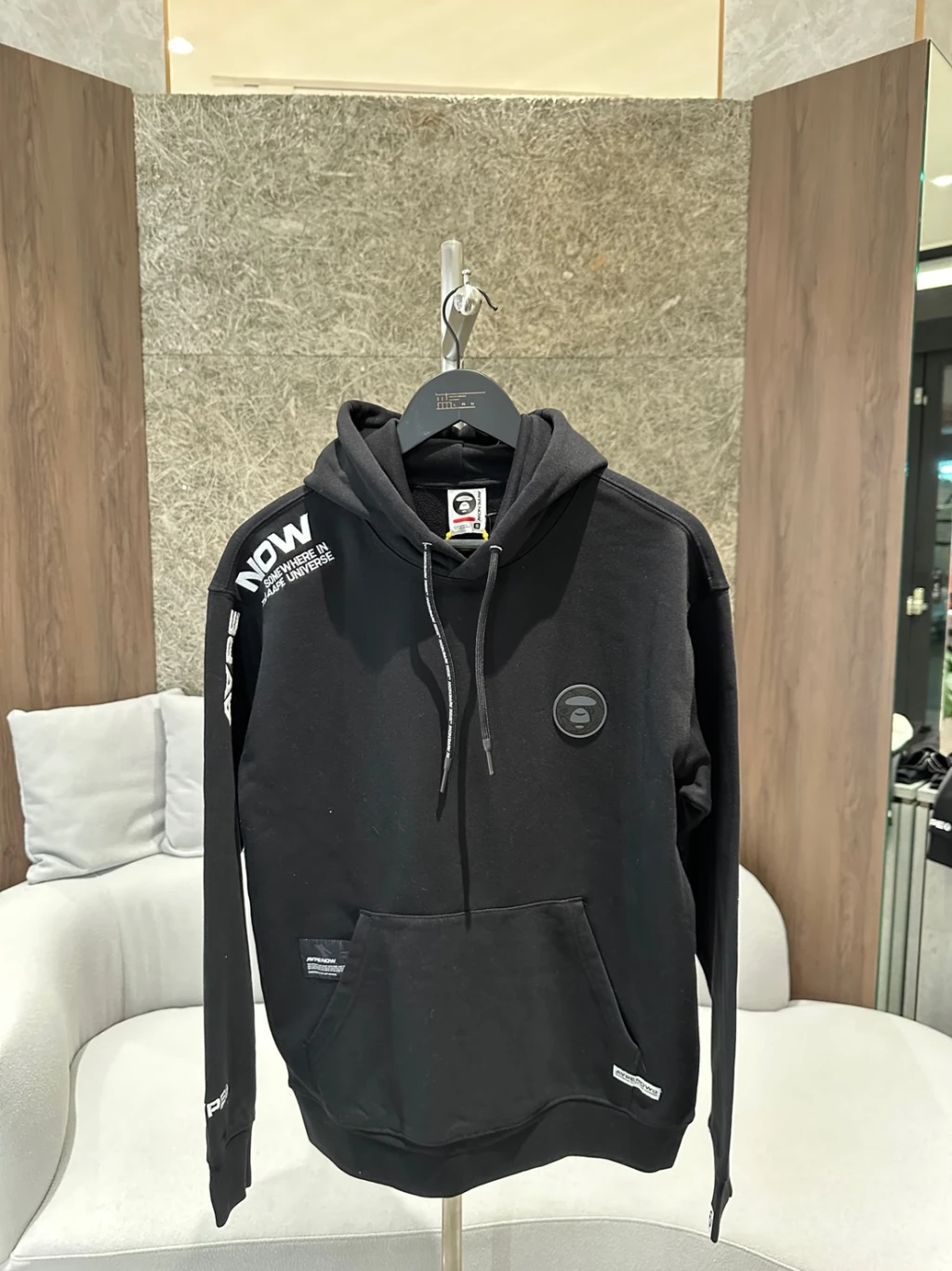 Aape 小標 黑色 帽T