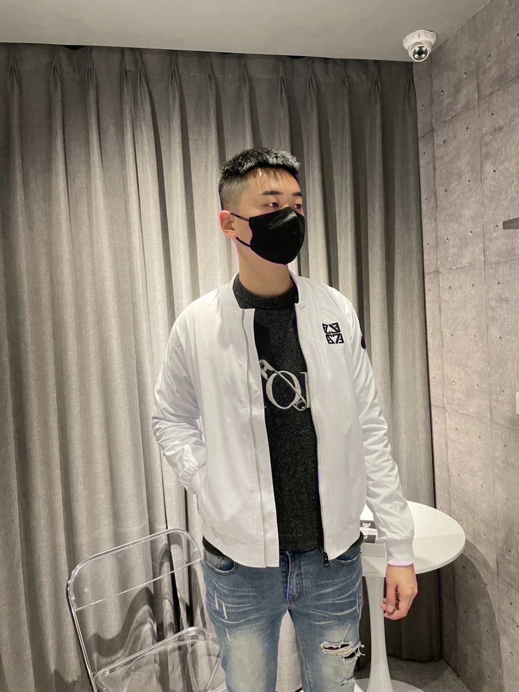 FREIZEIT 費瑞特白色飛行外套