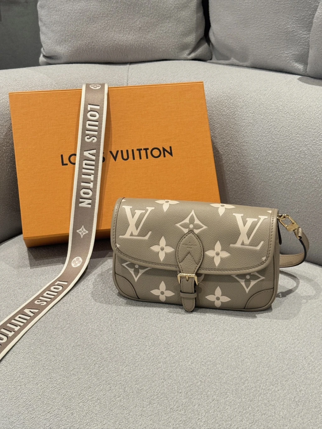LV 斑鳩灰手袋