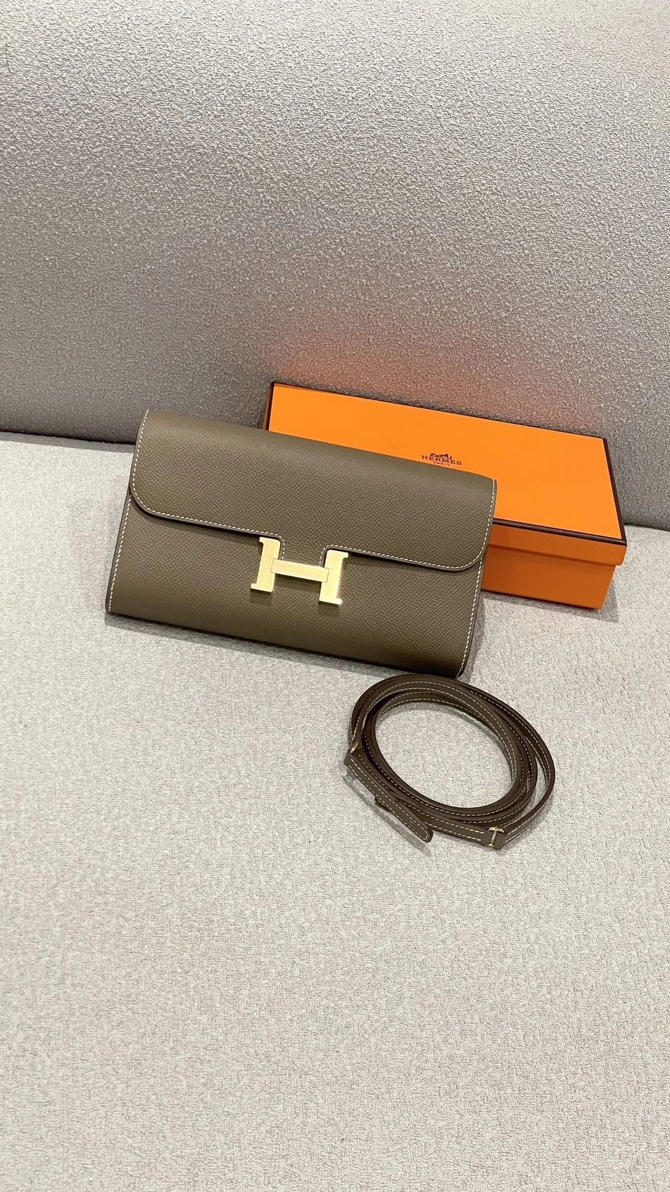 Hermes Constance to go 大象灰金 W