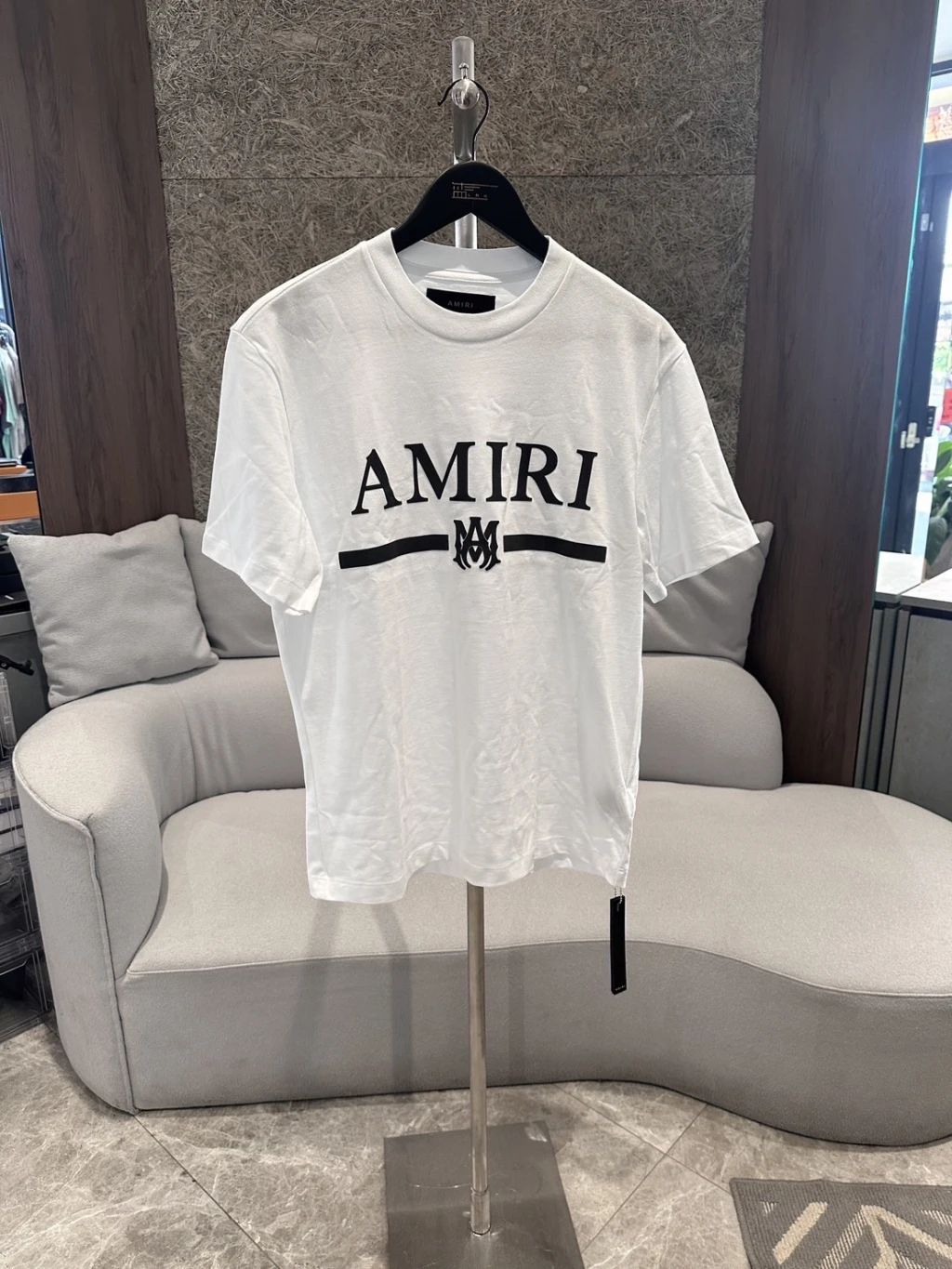 AMIRI 白底黑字 短袖