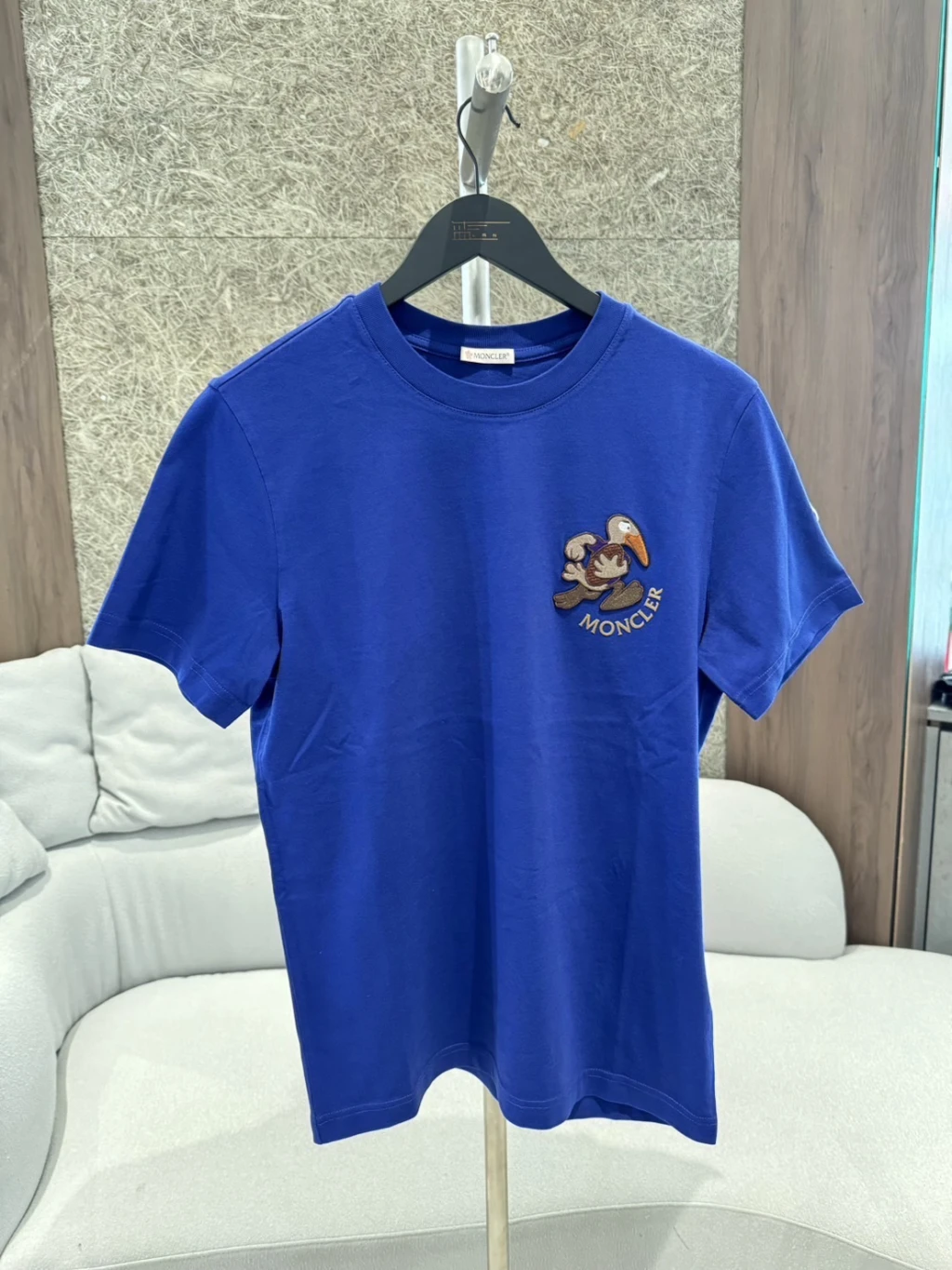 Moncler 刺繡款圖案 藍 短袖