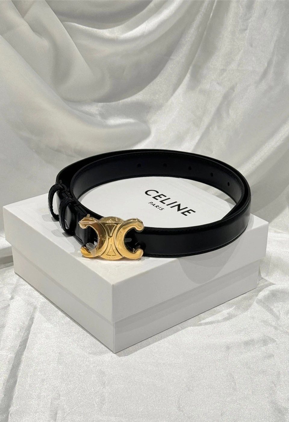 Celine 黑金皮帶