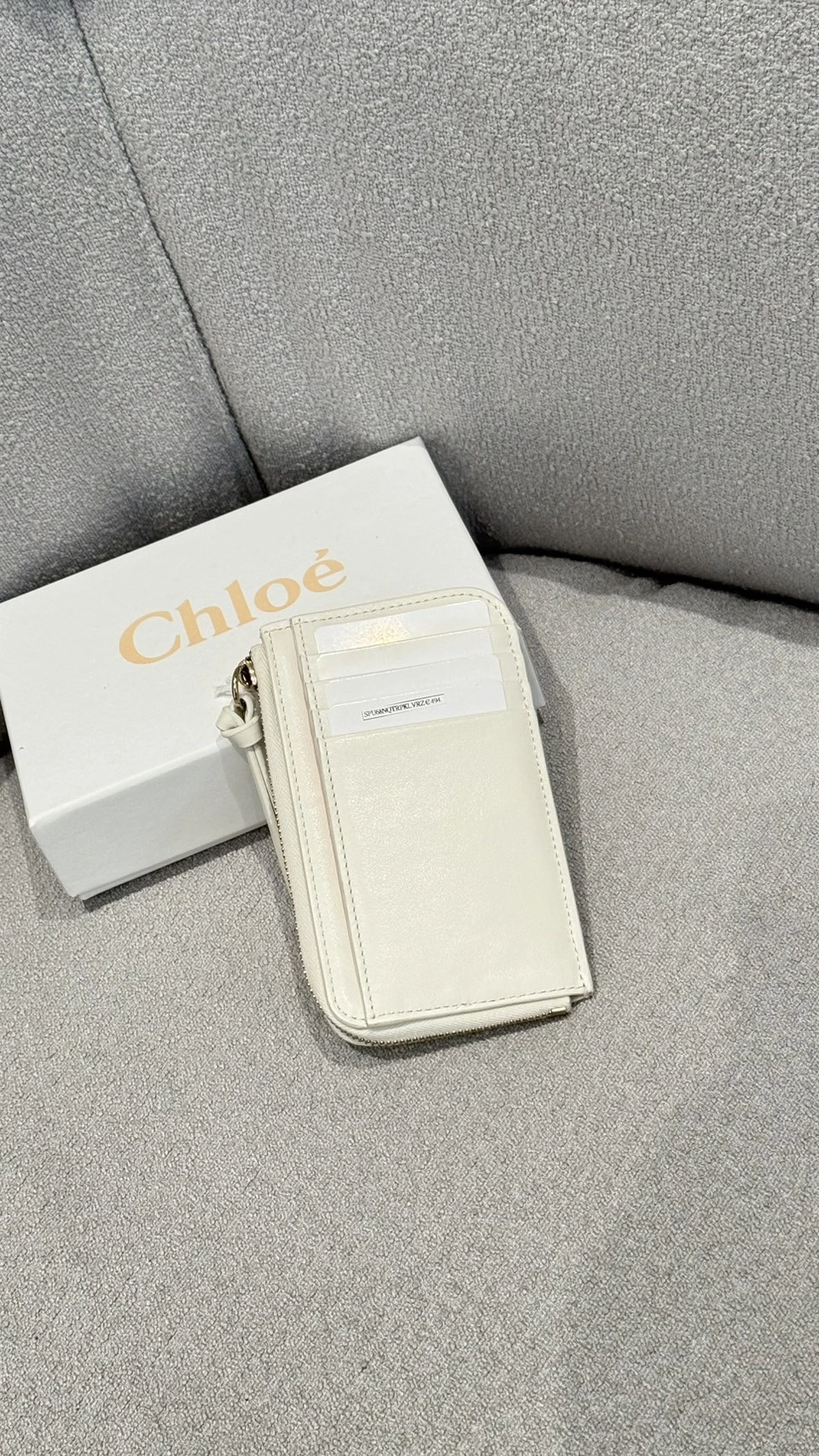 Chloe 全白刺繡卡包