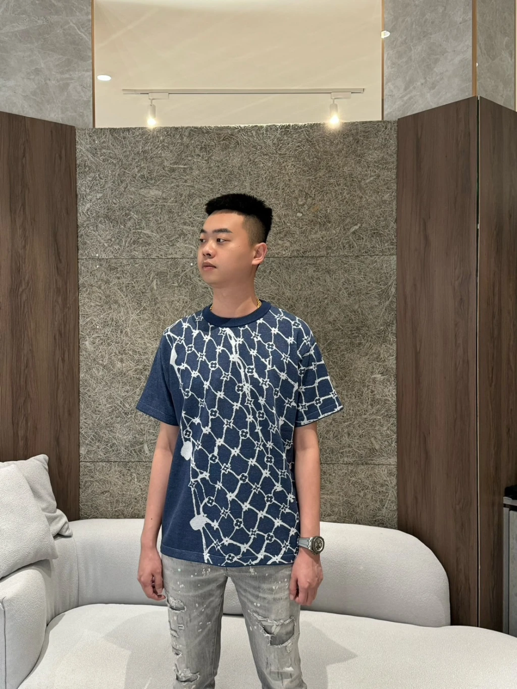 LV 網狀針織短袖