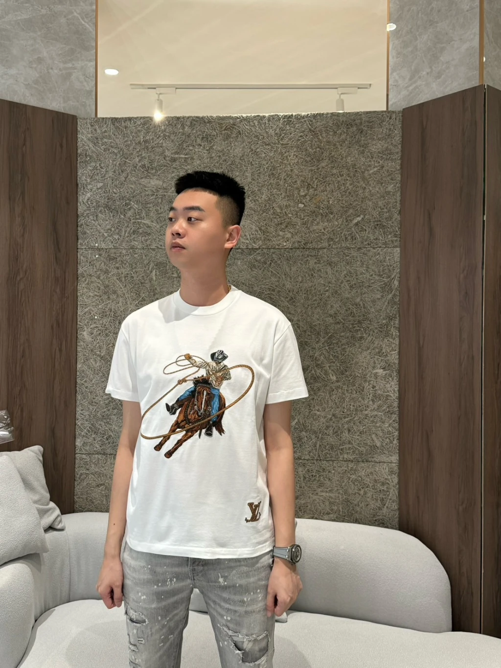 LV 牛仔馬術短袖