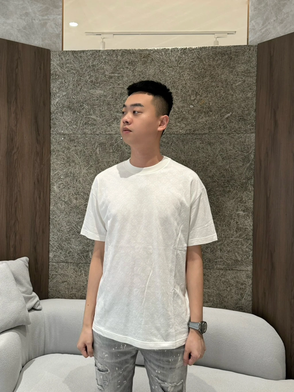 LV 滿版暗紋短袖