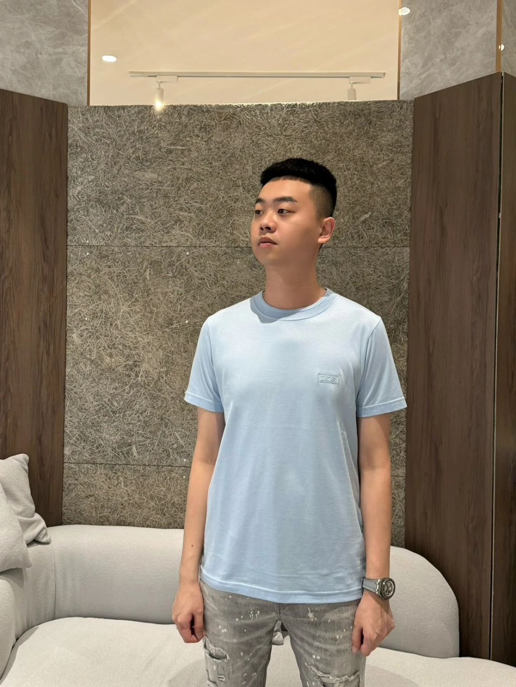 Dior 小方標 寶寶藍