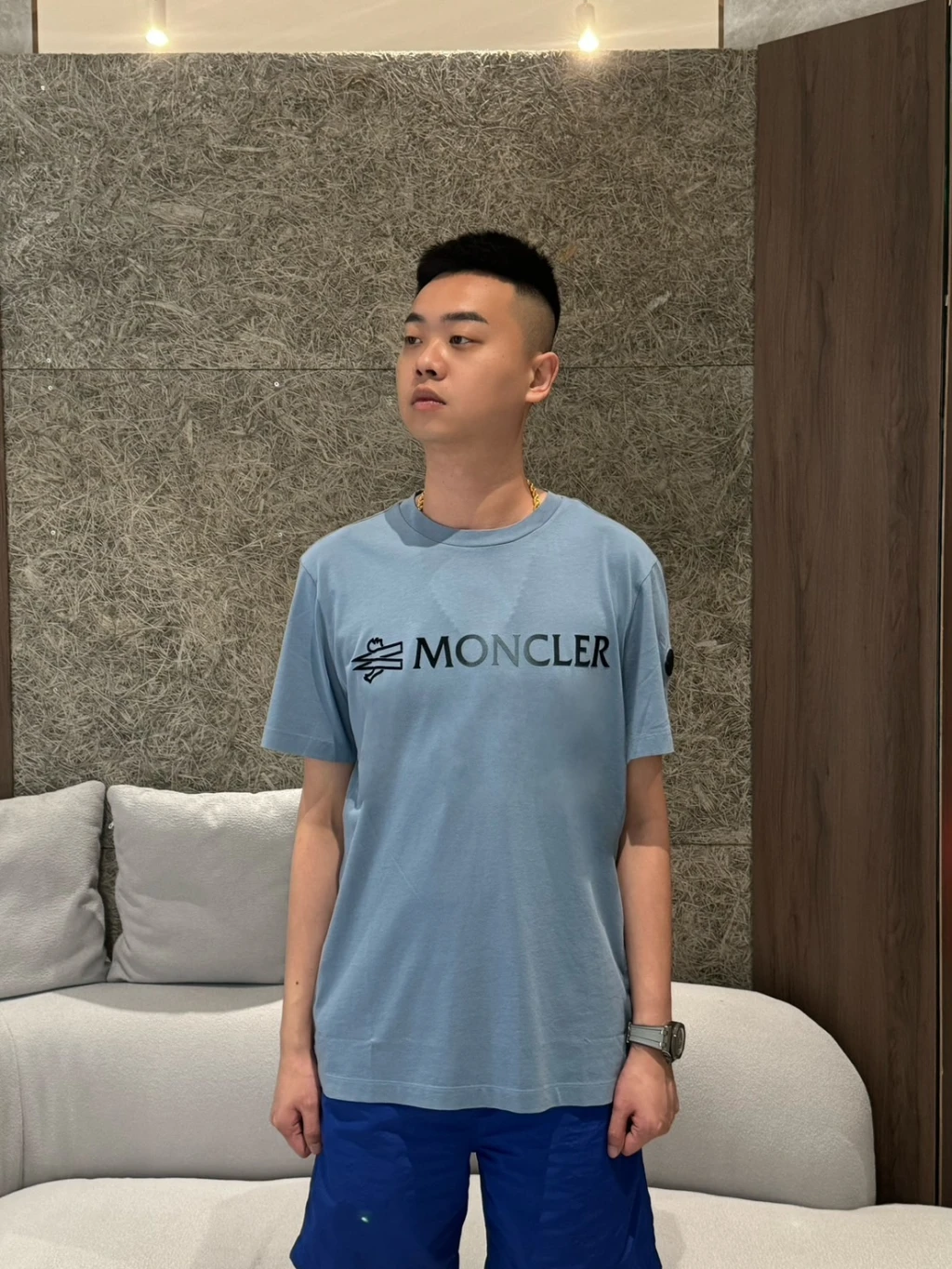 Moncler 新款漸層 素踢 寶寶藍