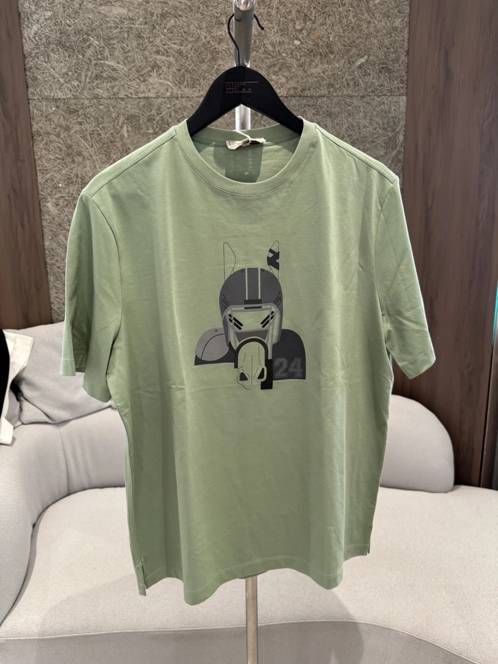 HERMES 馬頭圖短袖 淺綠