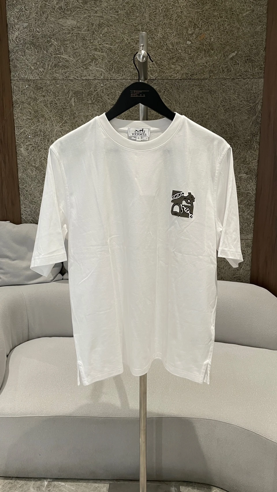 Hermes 皮革刺繡短袖