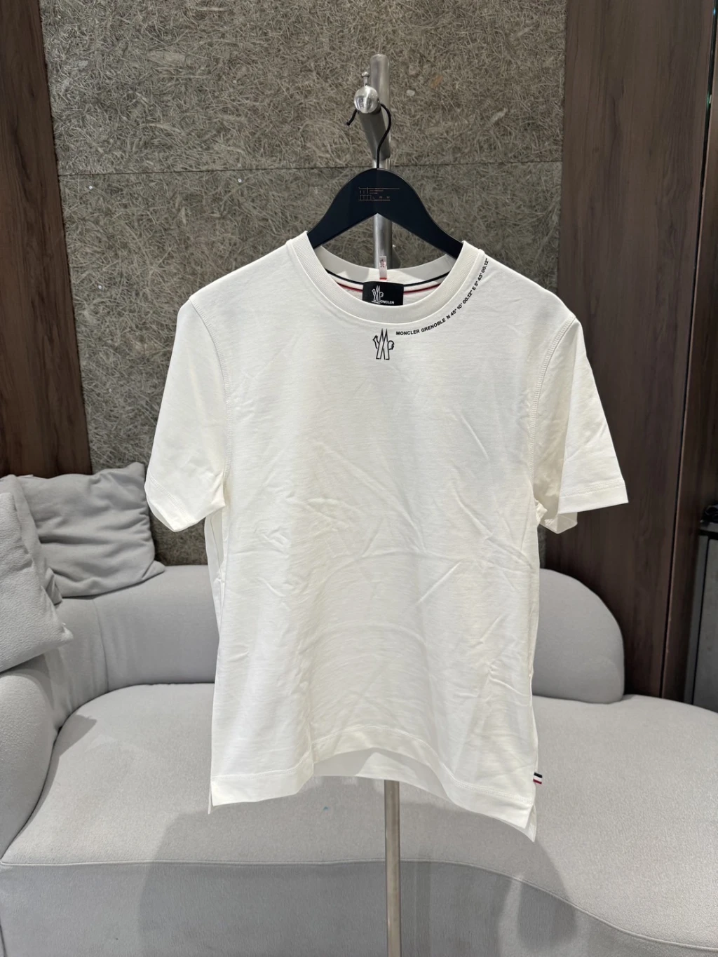 Moncler 圓領字母短袖 白