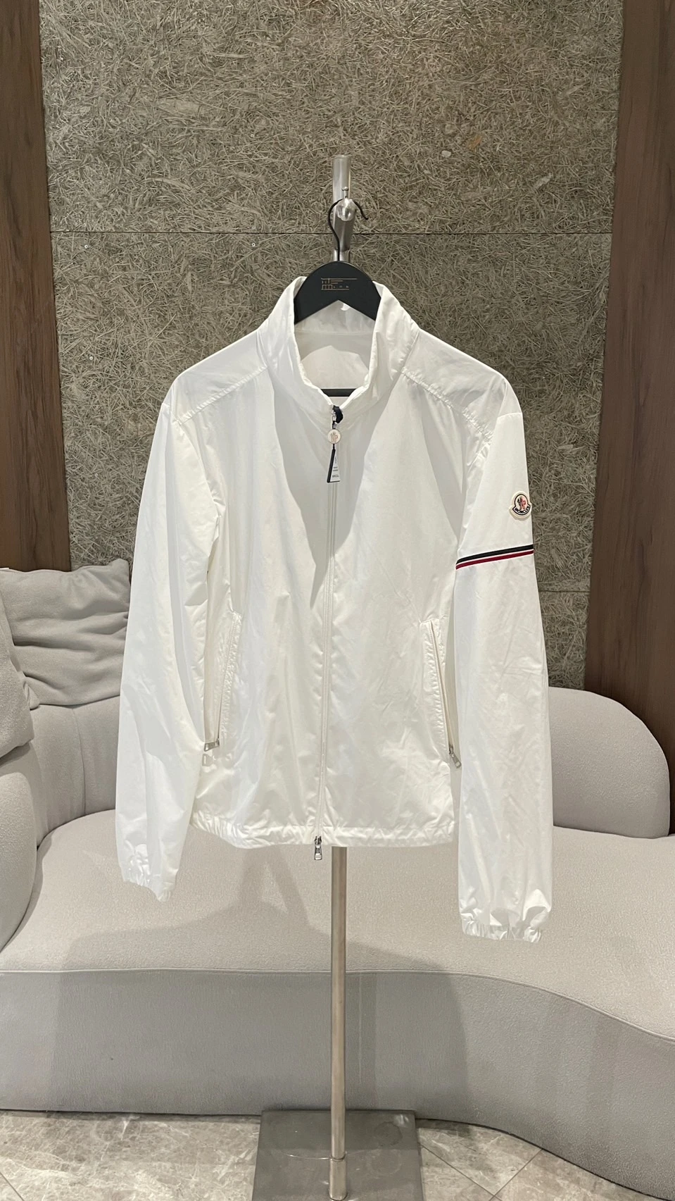 Moncler 風衣外套 白