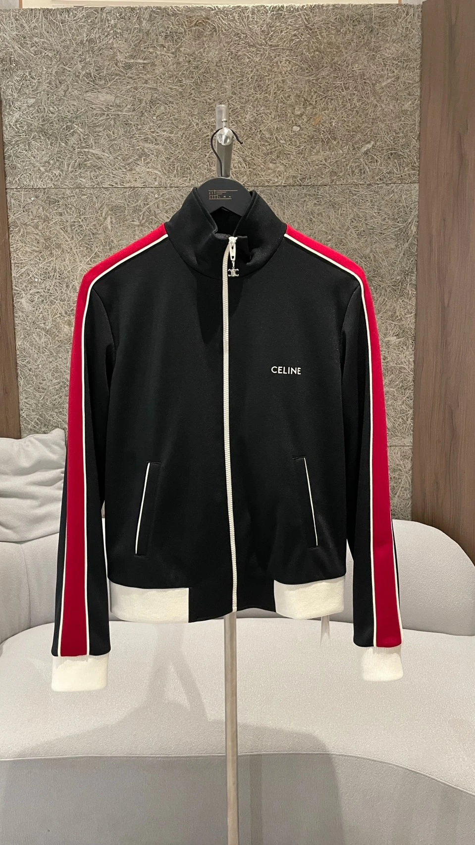 Celine 黑紅拼接夾克外套