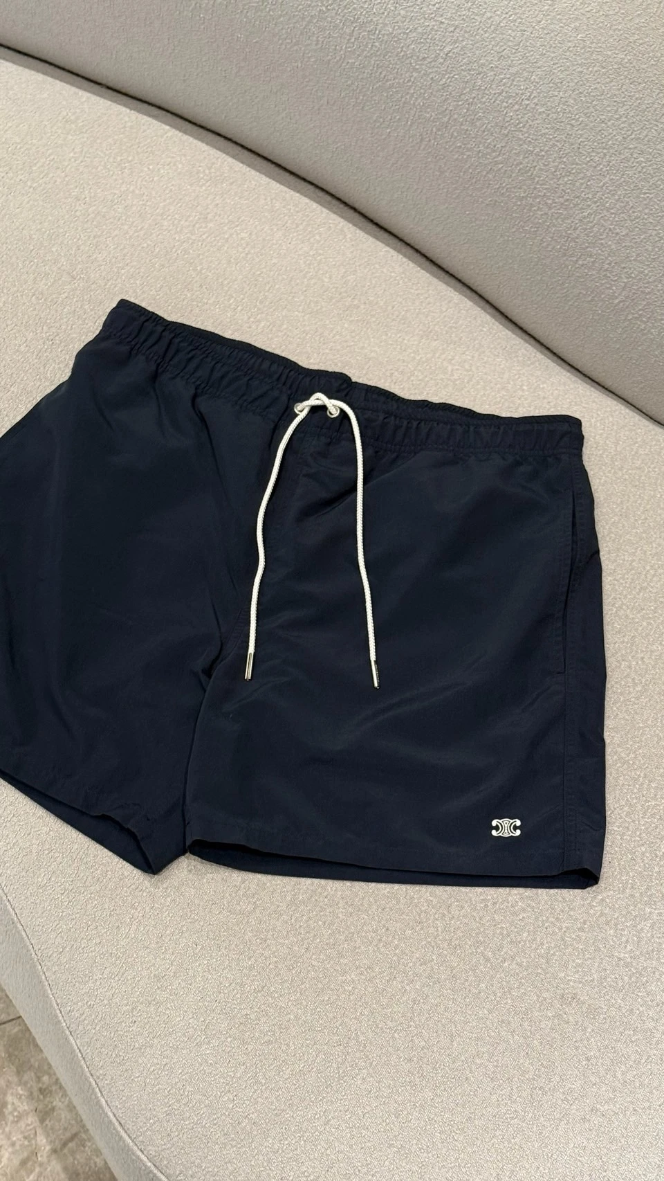 Celine 刺繡深藍短褲