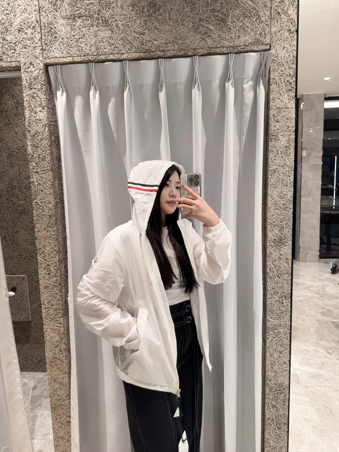 TB 風衣外套白色