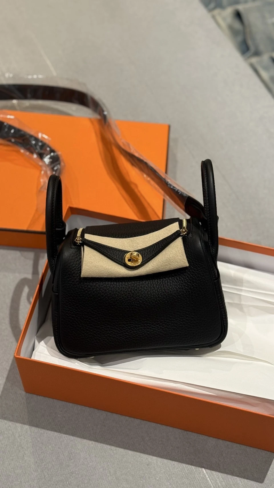 Hermes mini Lindy 黑金