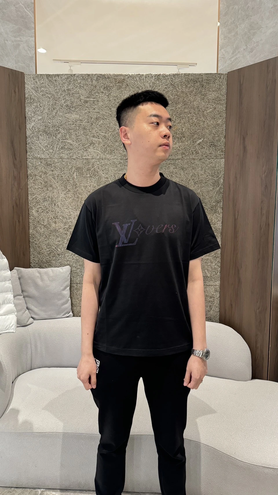 LV 新款紫色Logo 短袖