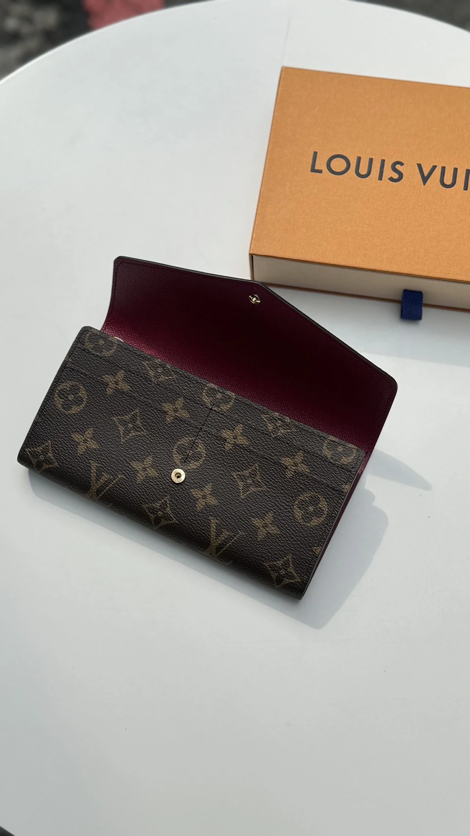 LV 信封長夾 桃紅色