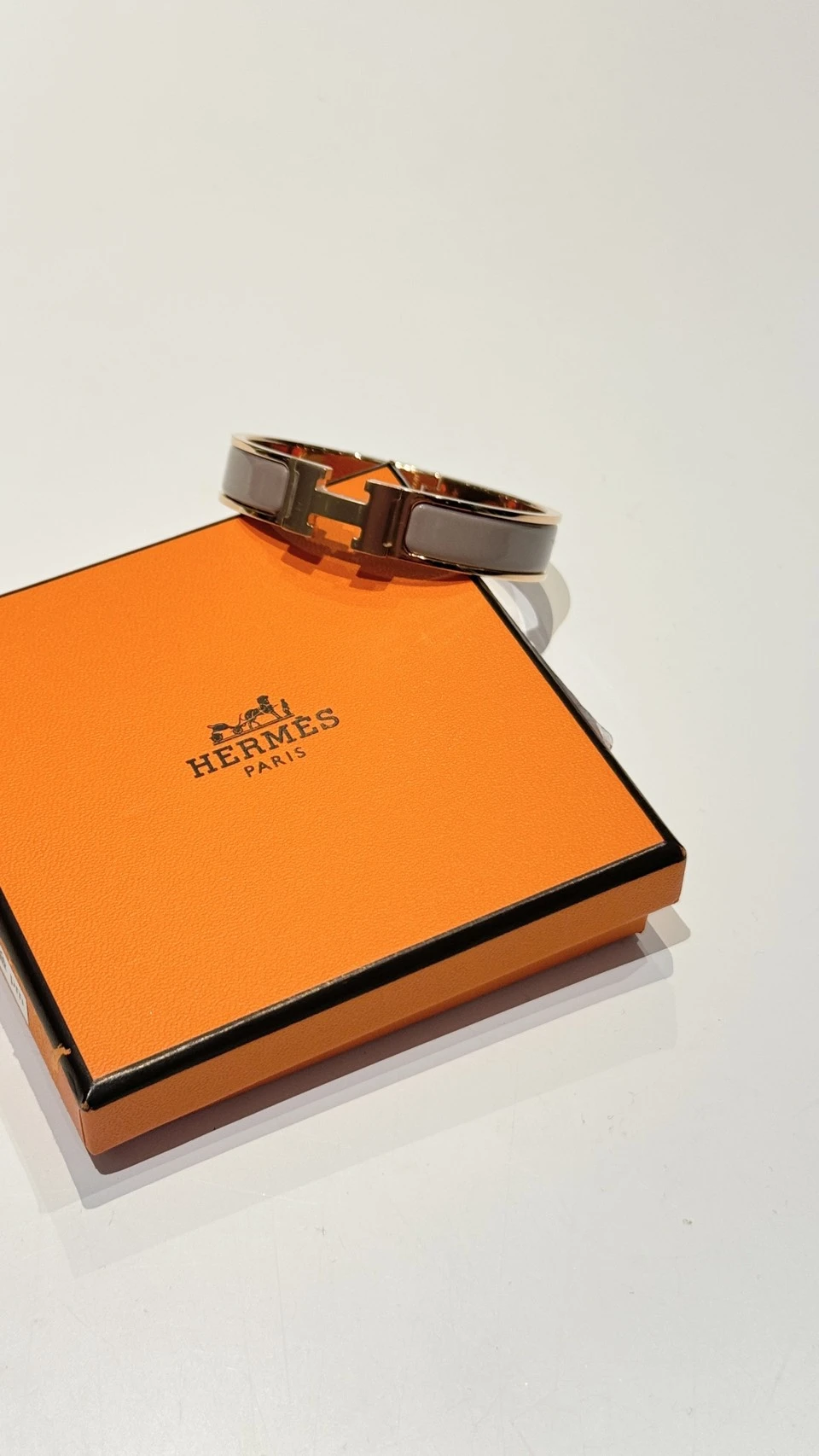 Hermes H奶茶色手環