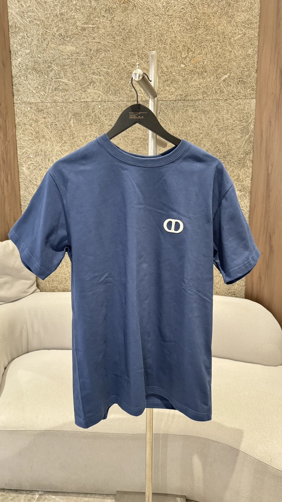 Dior CD刺繡海軍藍短袖
