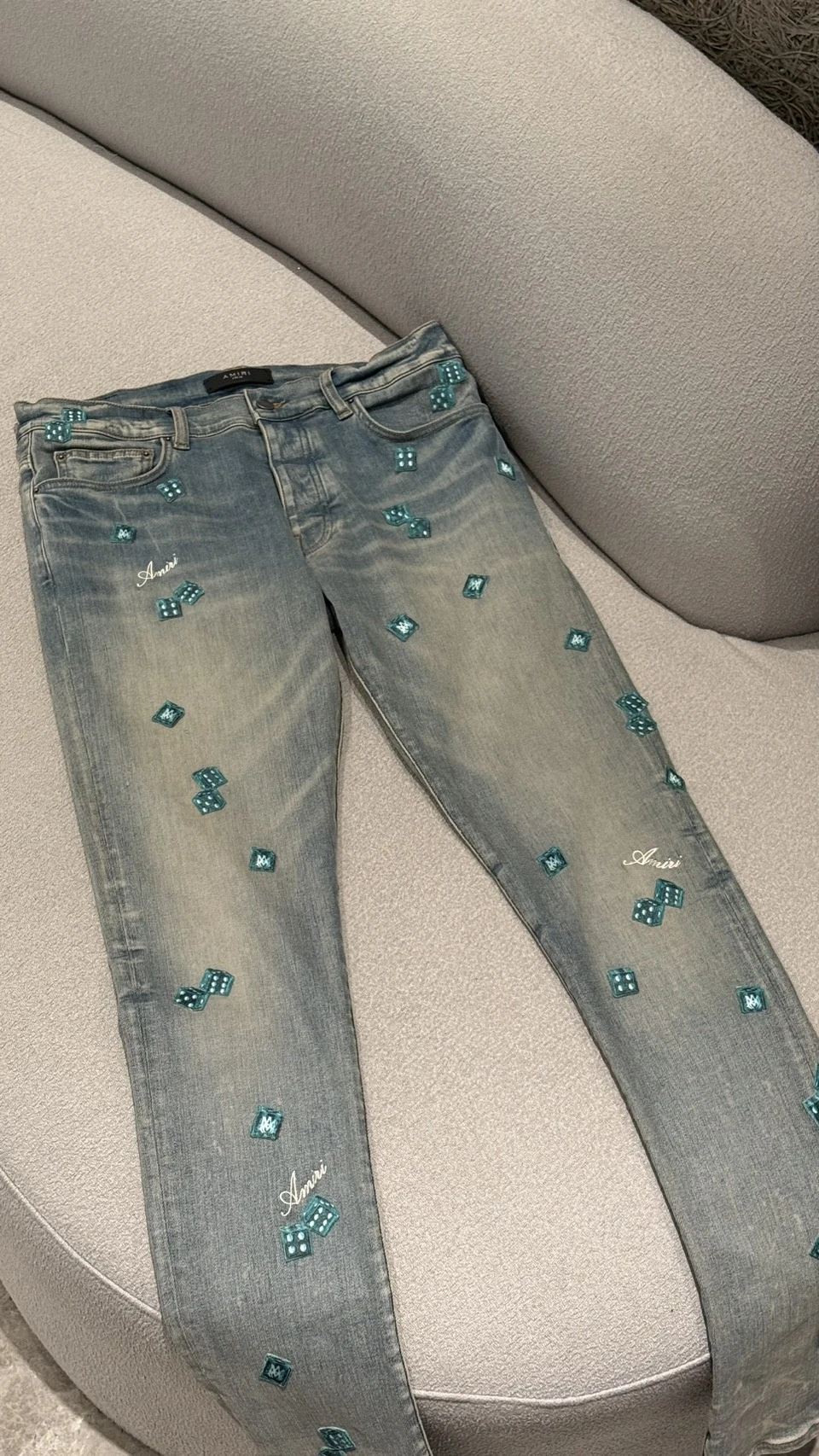 Amiri 骰子牛仔褲