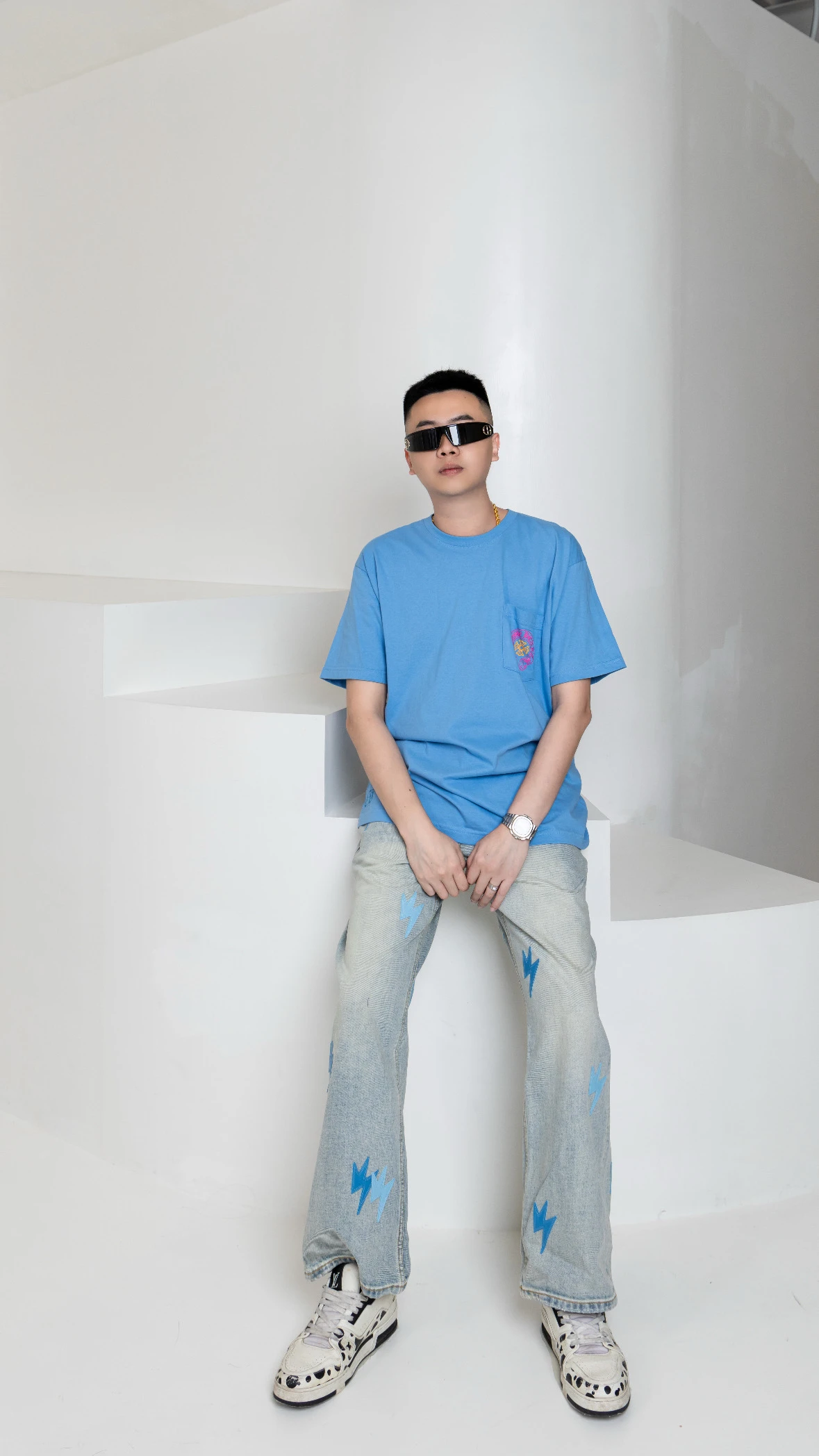海洋之心藍牛仔褲