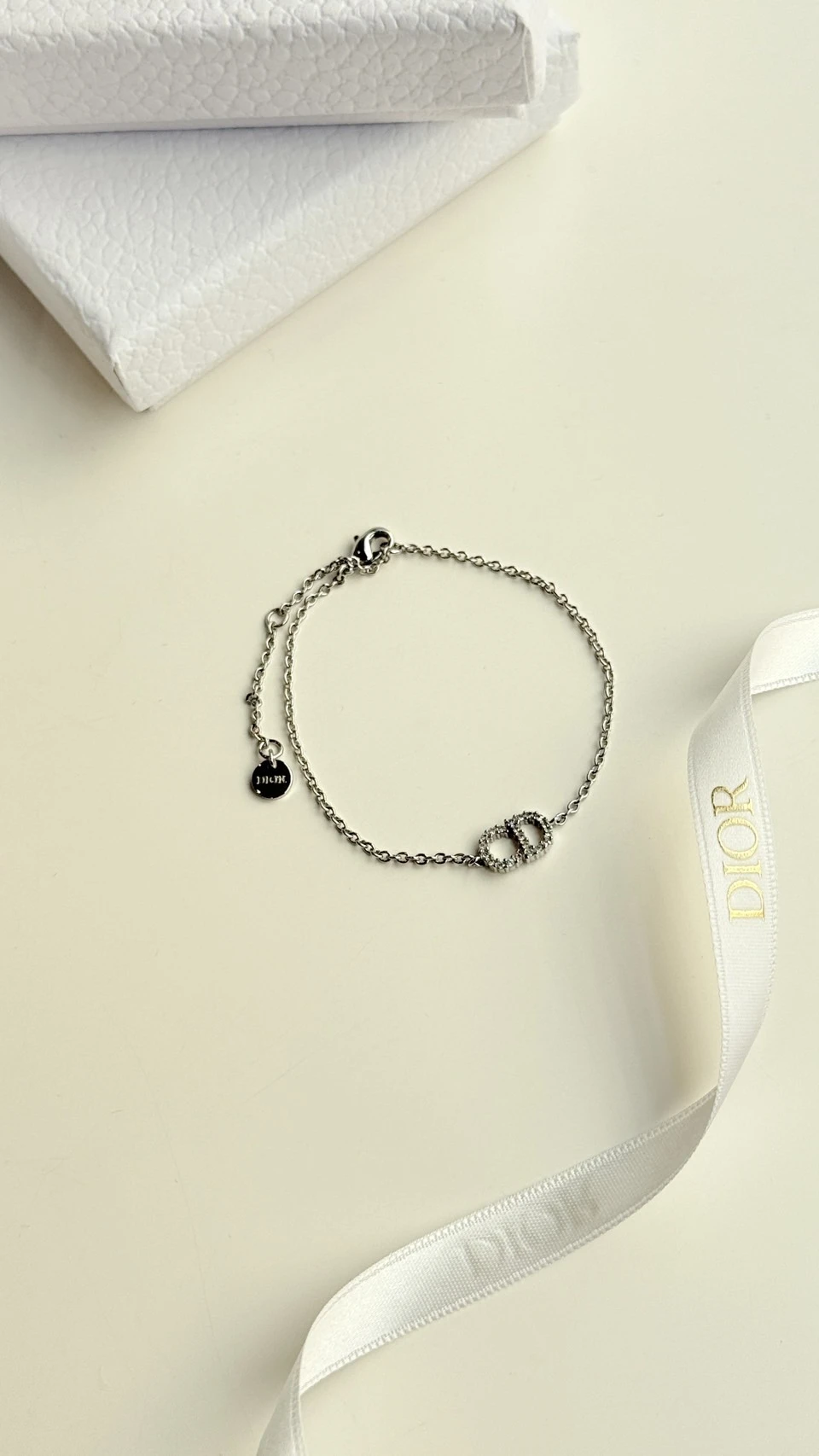 Dior 滿鑽銀手鍊