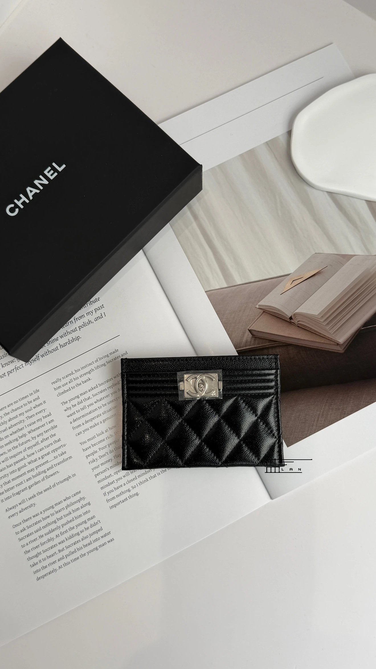 Chanel 黑銀卡夾