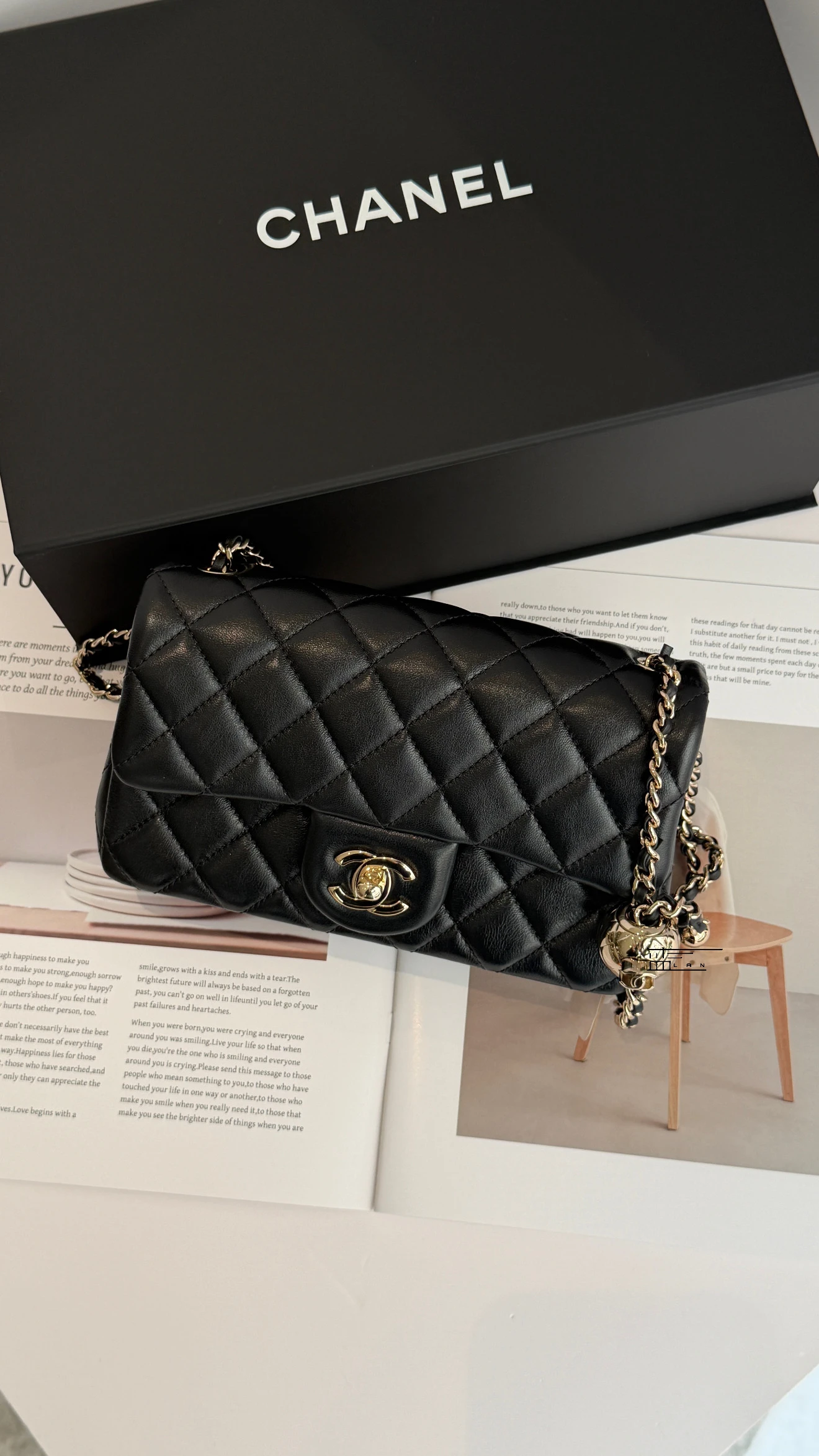 Chanel cf mini 玫瑰金小金球