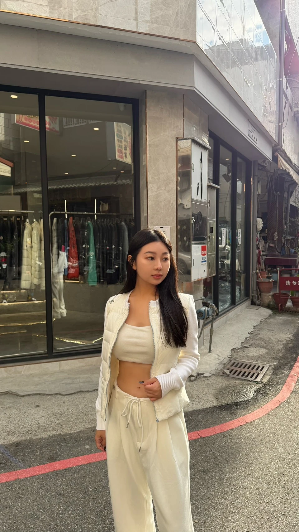 迪桑特 半羽絨白色女款
