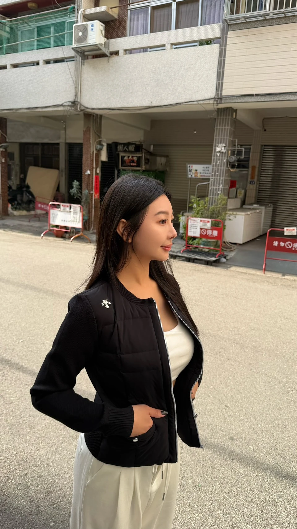迪桑特 半羽絨黑色女款