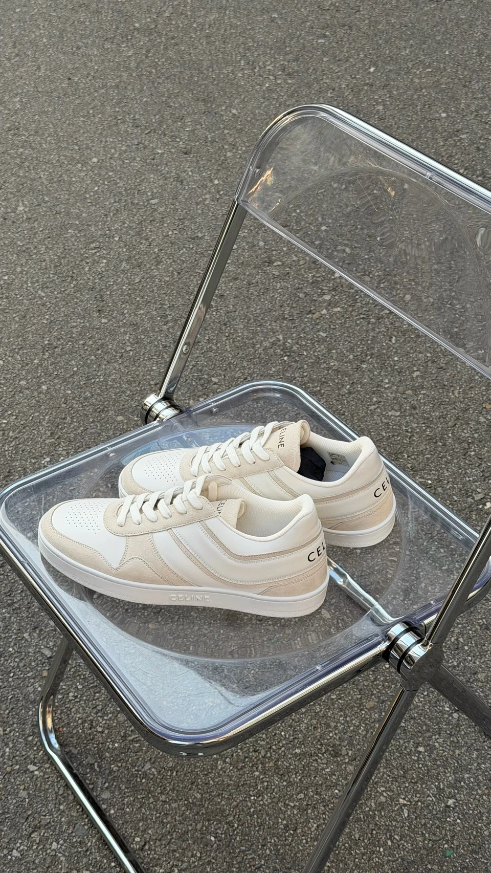 (依尺碼報價)Celine 拼接小白鞋