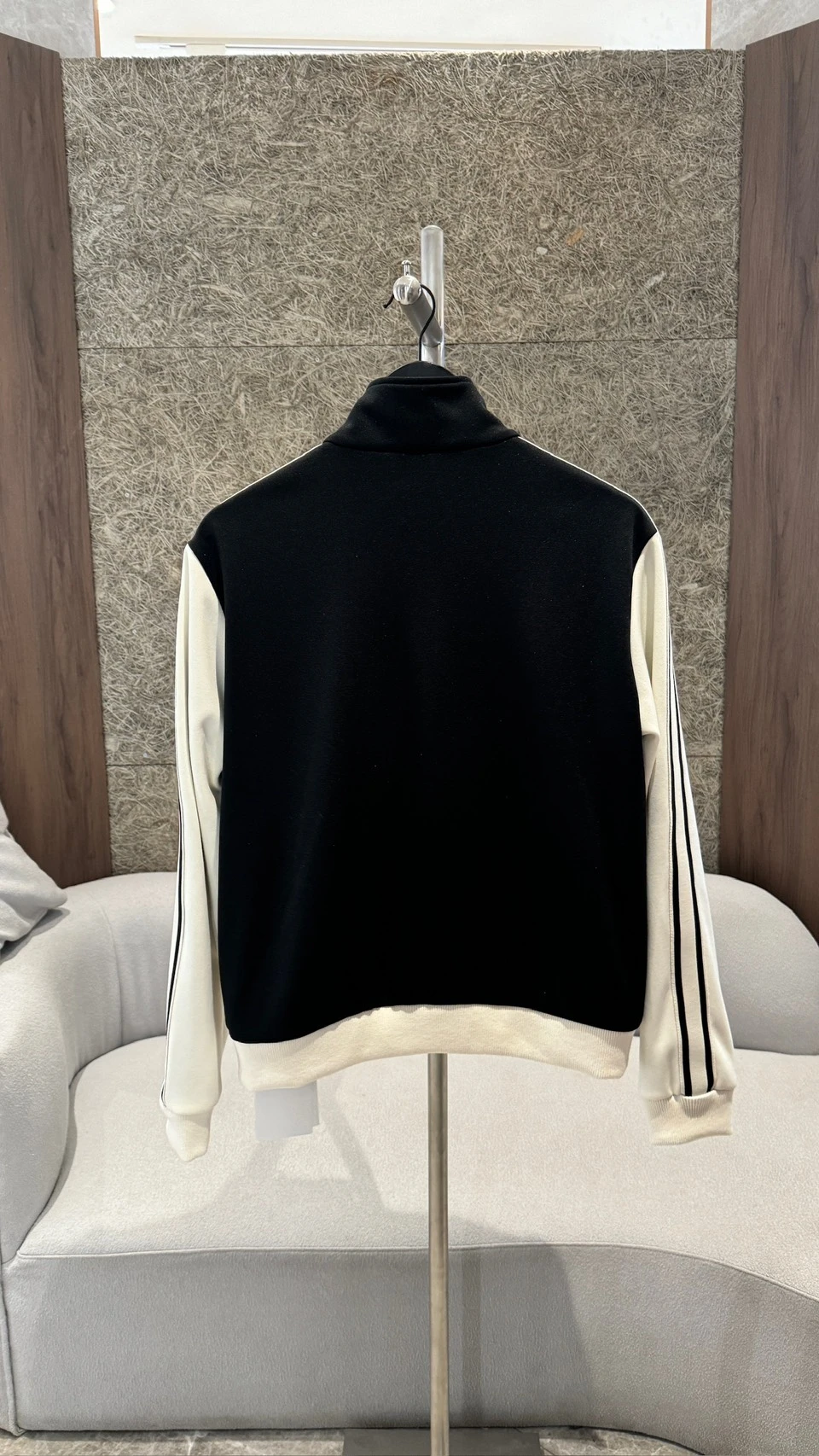 Celine 黑白拚色立領外套