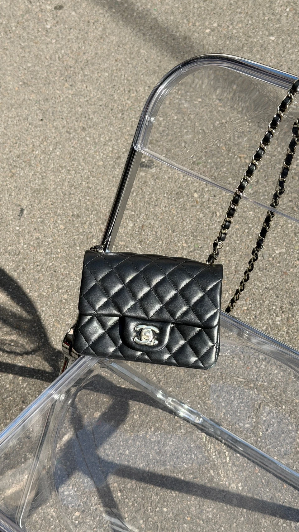 Chanel 黑銀方胖
