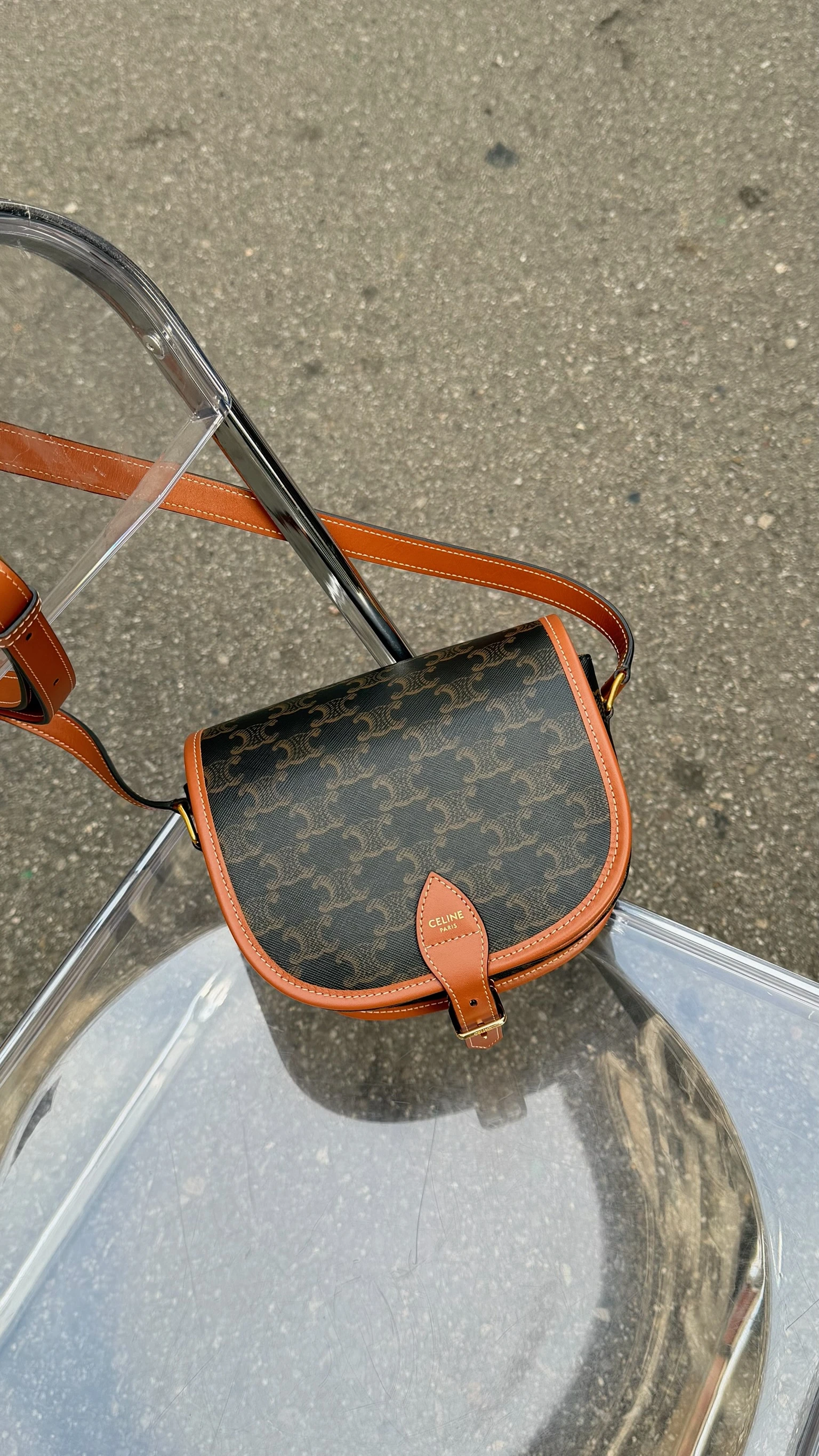 Celine 老花馬鞍包