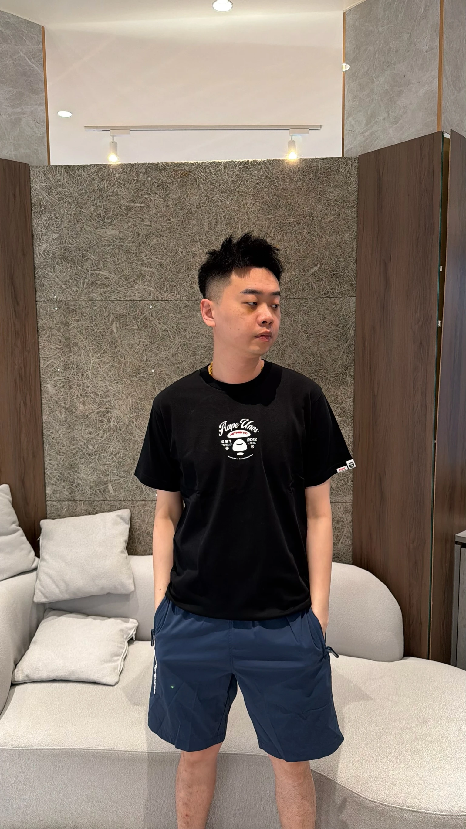Aape 背後愛心圖案短袖