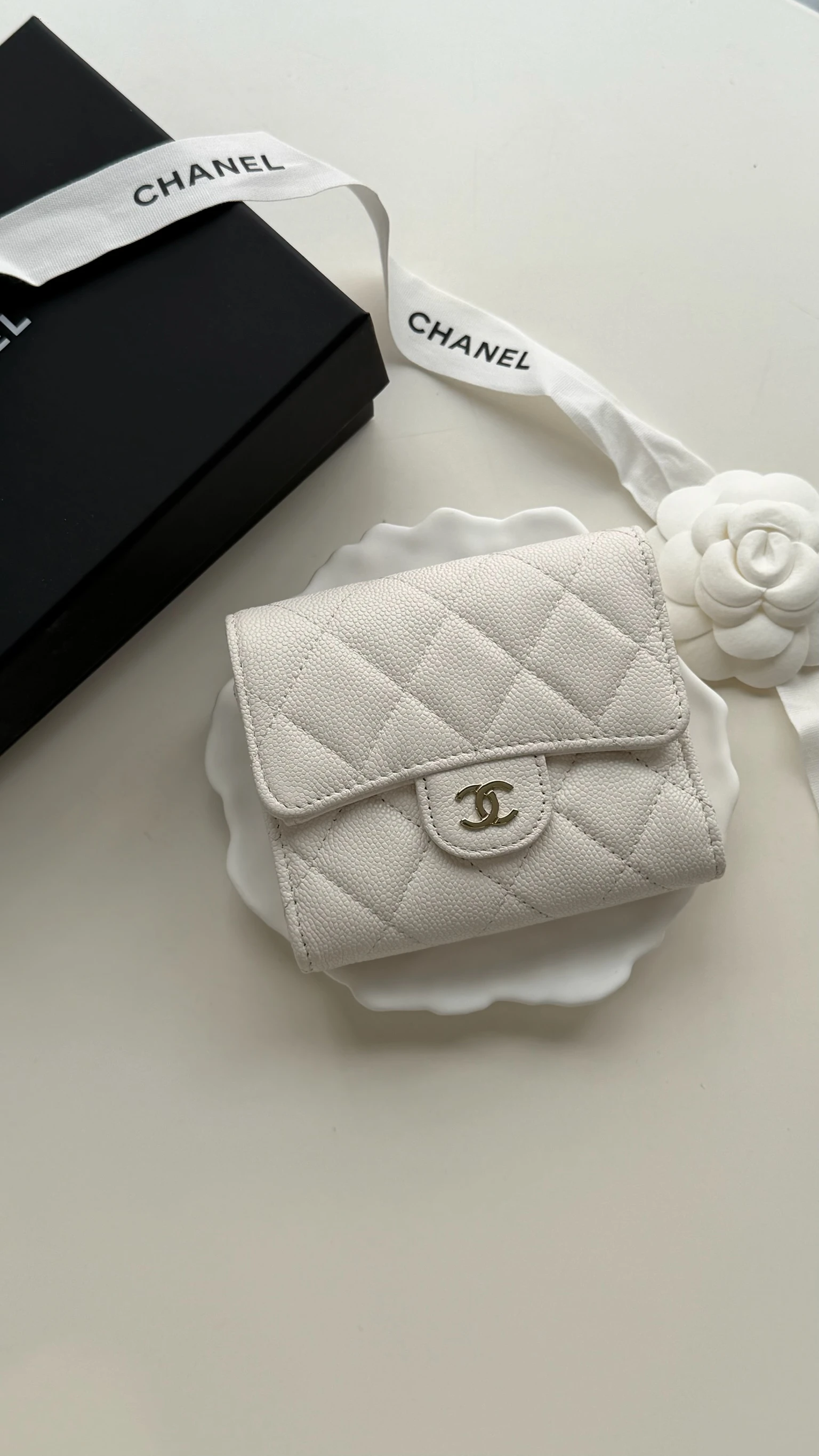 Chanel 白金三折錢包