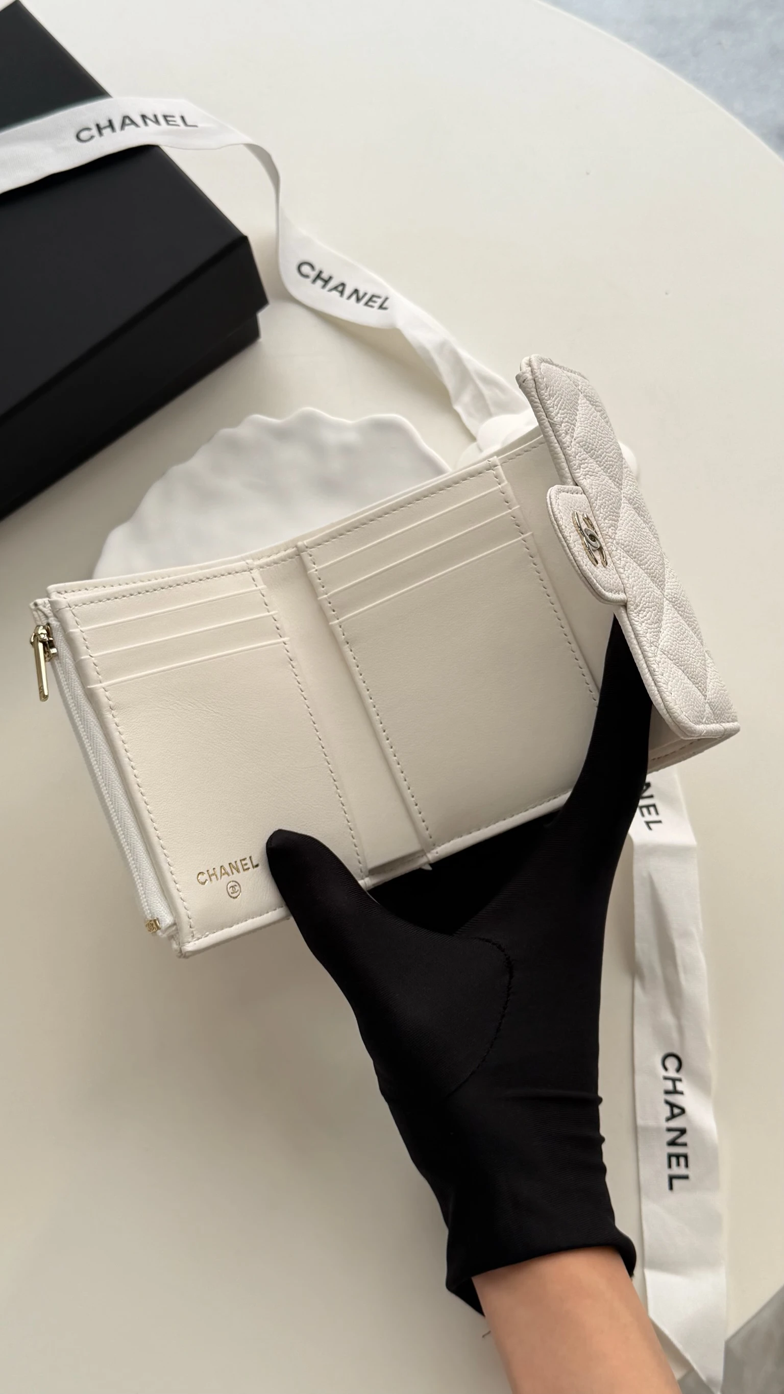 Chanel 白金三折錢包