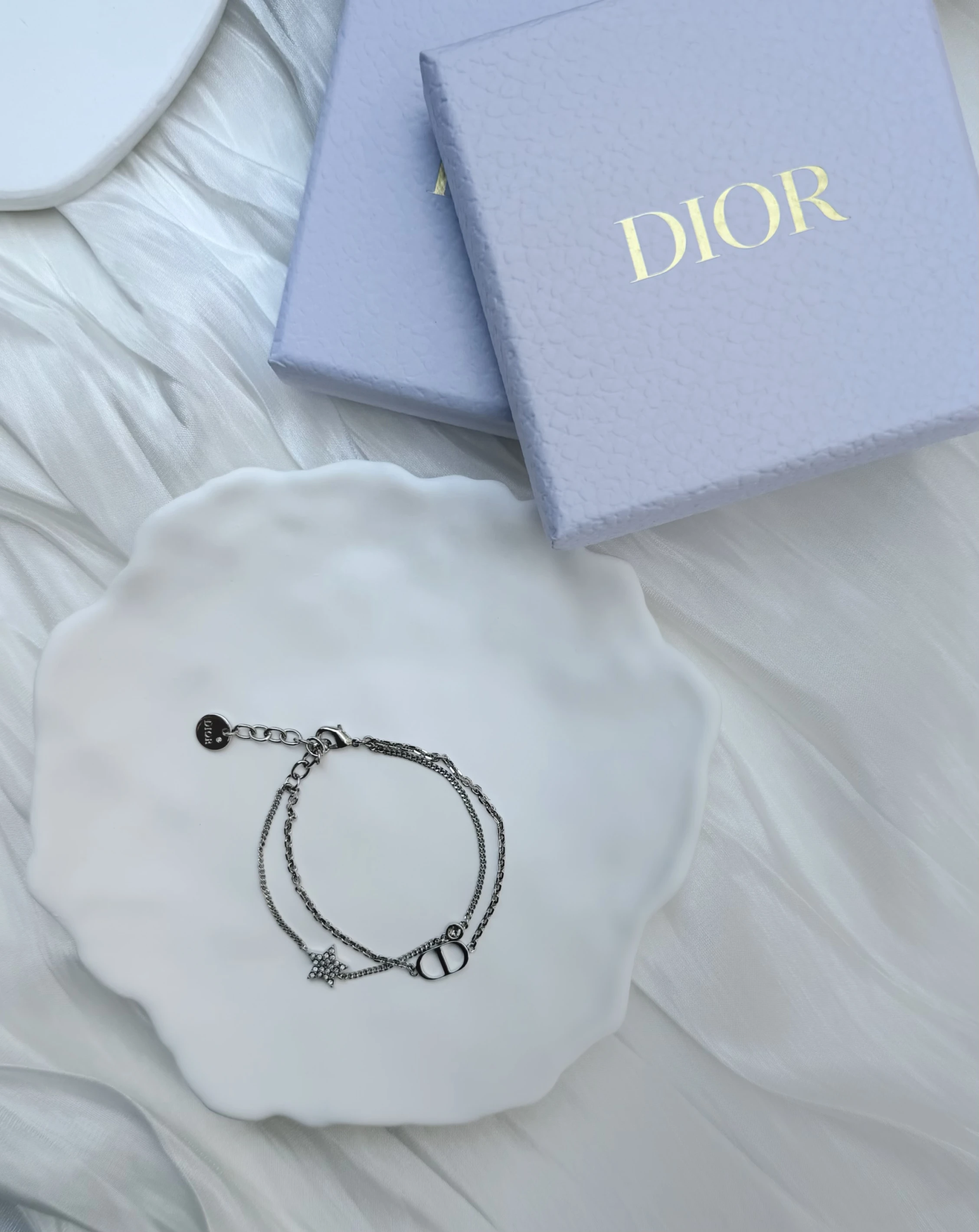 Dior 銀色星星手鏈